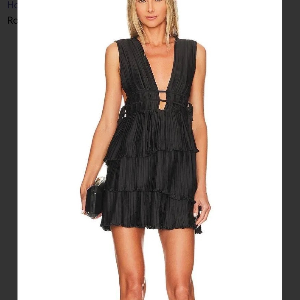 Rococo Sand Black Mini Dress